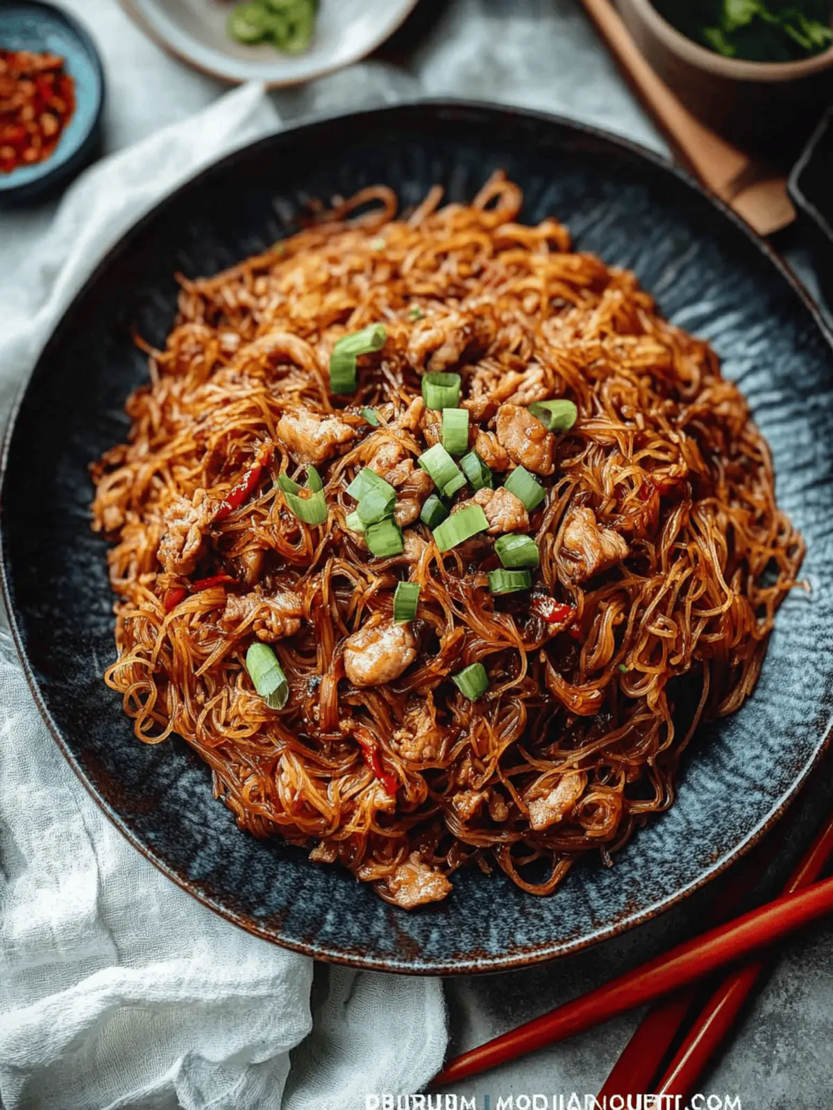 Savor This Quick Stir Fried Vermicelli with Pork Delight 2 Stir Fried Vermicelli with Pork