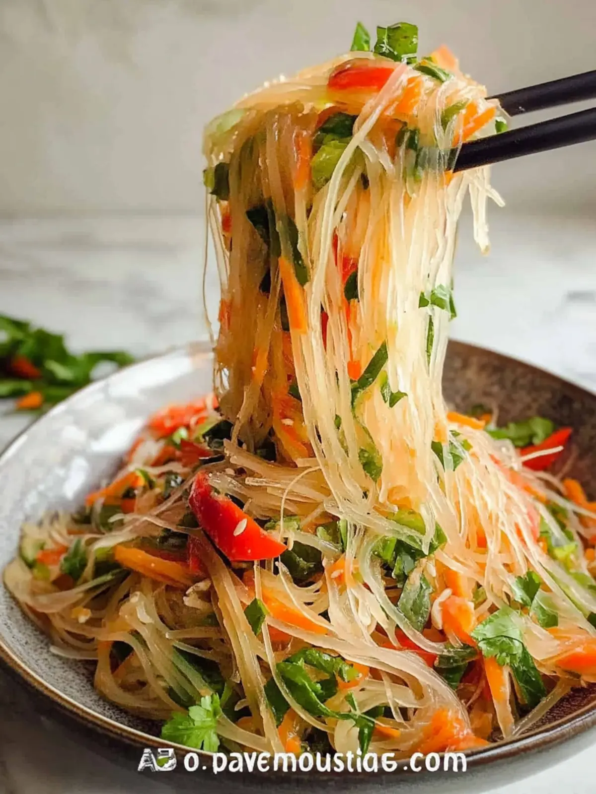 No Cook Noodle Salad with a Tangy Dressing That Dazzles 2 No Cook Noodle Salad with a Tangy Dressing