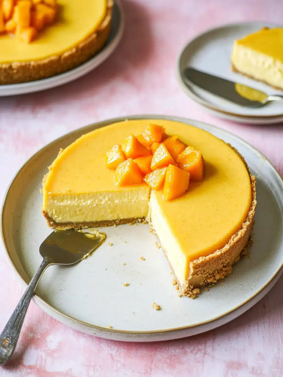 Irresistible Baked Mango Cheesecake Recipe for Sweet Moments 4 Baked Mango Cheesecake