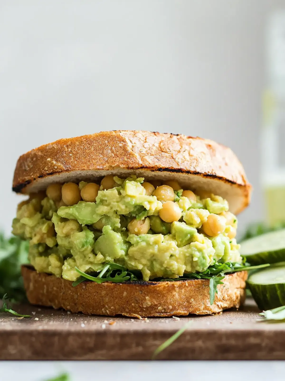 Smashed Chickpea Avocado Dill Pickle Sandwiches for Easy Lunches 4 Smashed Chickpea Avocado Dill Pickle Sandwiches
