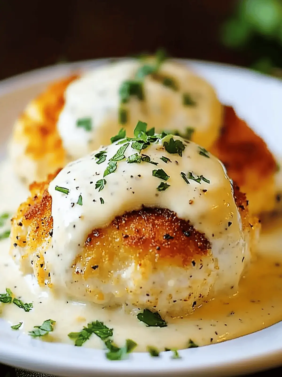 Delicious Chicken Pillows with Creamy Parmesan Sauce Recipe 4 Chicken Pillows with Creamy Parmesan Sauce