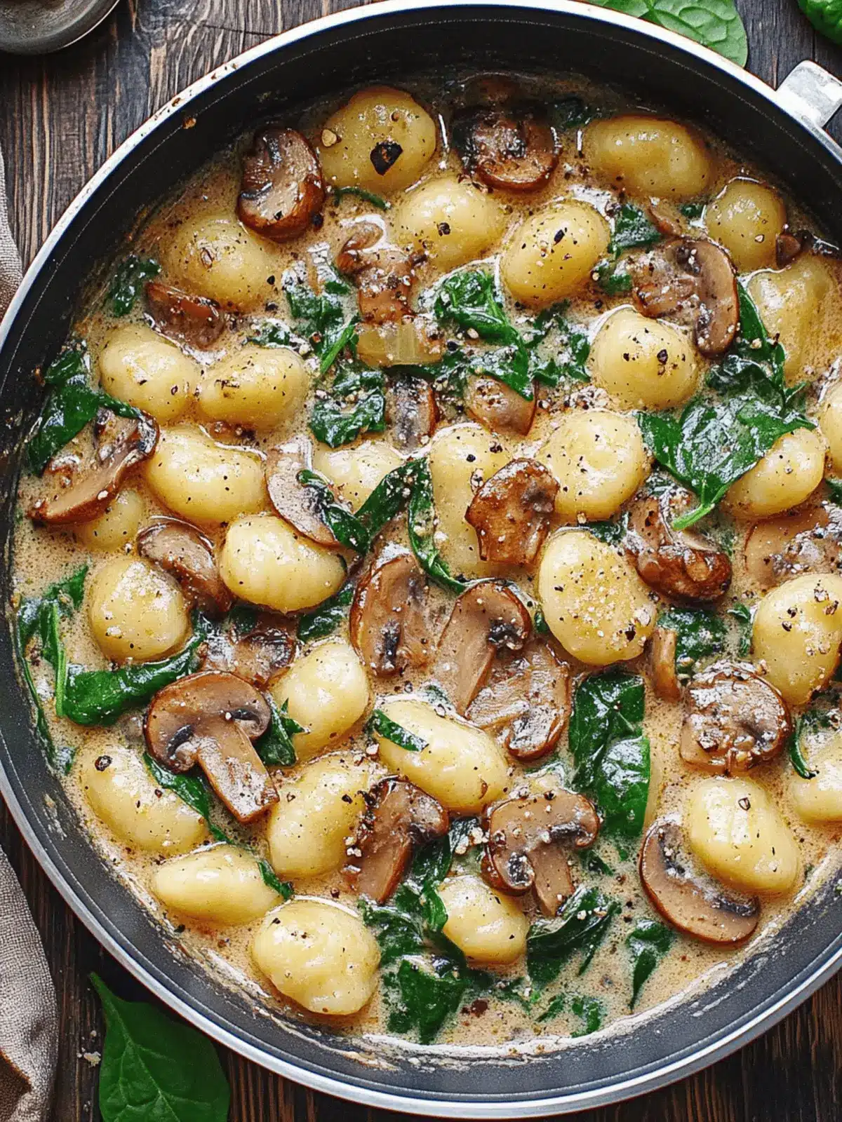 Creamy Spinach and Mushroom Gnocchi Ready in 20 Minutes! 4 Creamy Spinach and Mushroom Gnocchi