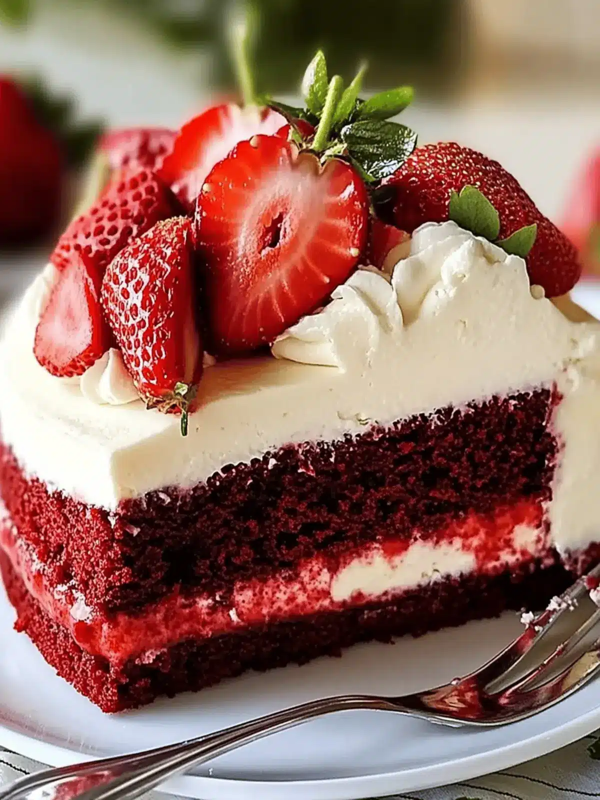 Irresistible Red Velvet Strawberry Cheesecake You ll Love! 2 Red Velvet Strawberry Cheesecake