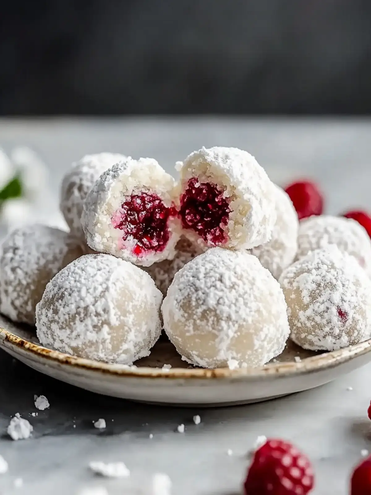 Irresistible Raspberry Almond Snowballs You Need to Try! 4 Raspberry Almond Snowballs