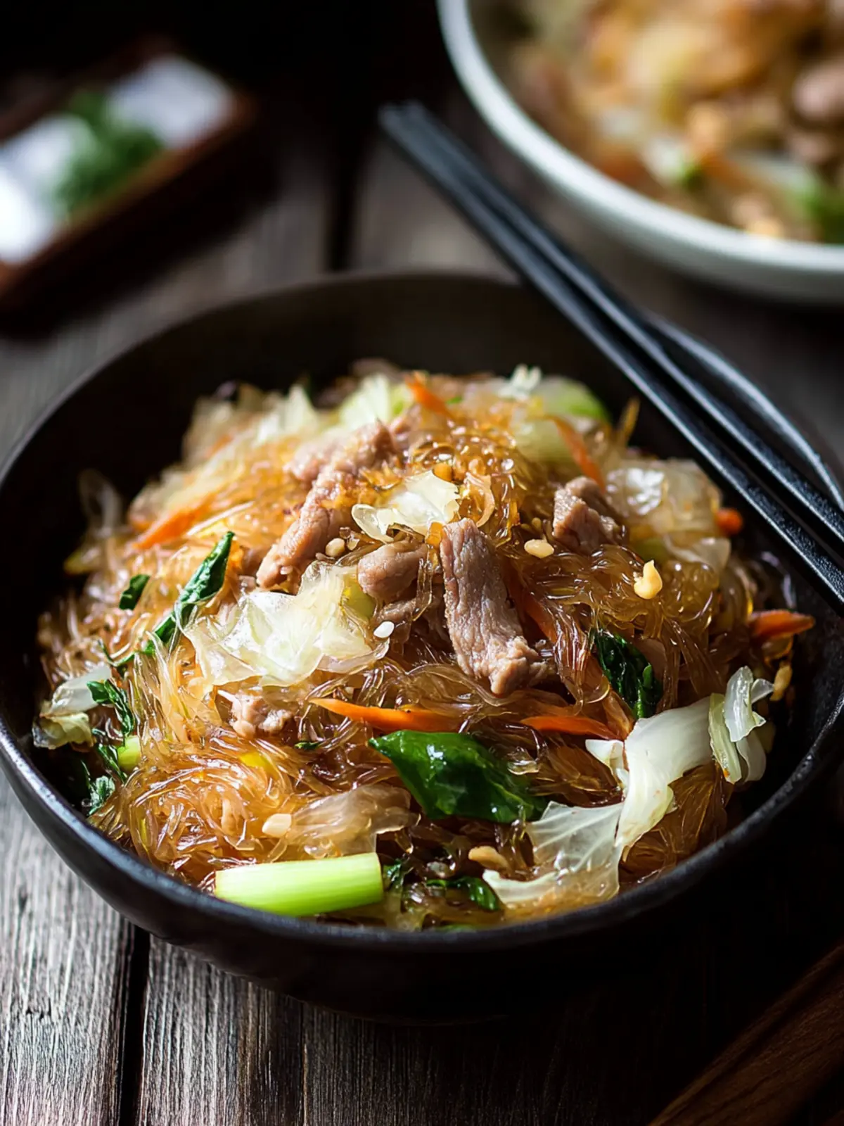 Savor Stir-fried Pork And Cabbage Glass Noodles Tonight 4 Stir-fried Pork And Cabbage Glass Noodles