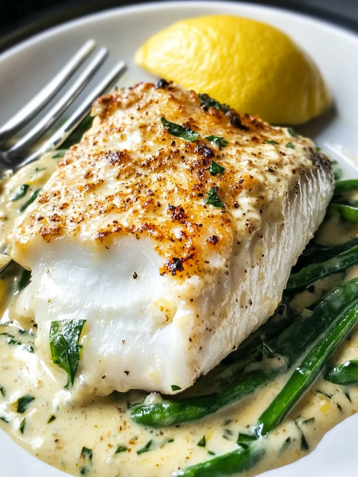 Foil Baked Chilean Sea Bass with Zesty Lemon Parmesan Sauce 3 Foil Baked Chilean Sea Bass with Lemon Parmesan Cream Sauce