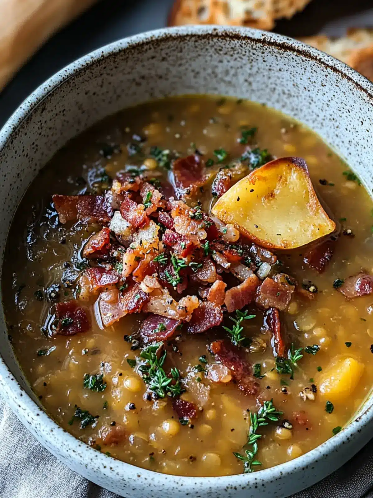 Savory French Lentil Bacon Soup for Cozy Nights In 4 French Lentil Bacon Soup