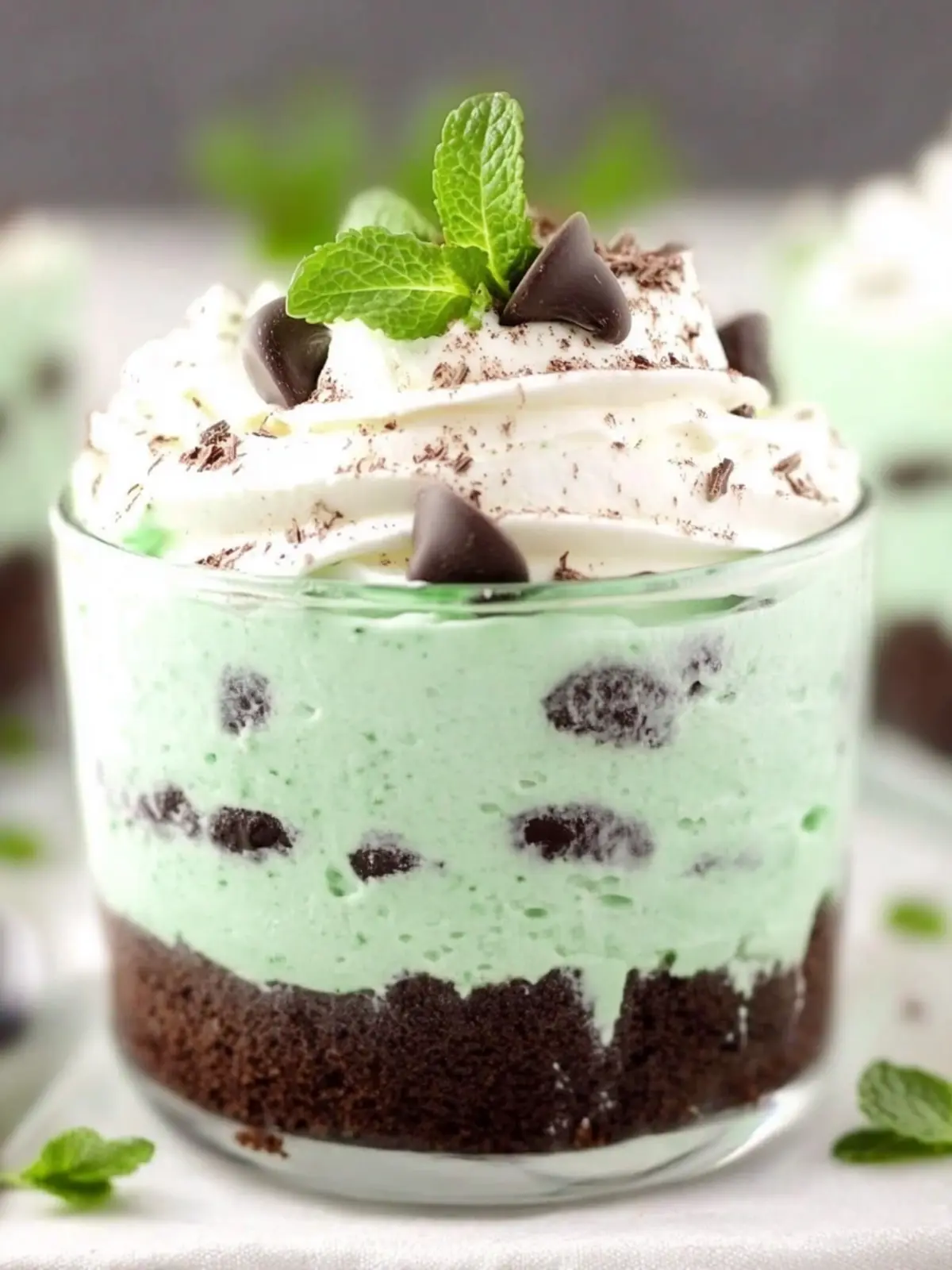 Mint Chocolate Chip No Bake Cheesecake Parfaits Bliss 2 Mint Chocolate Chip No Bake Cheesecake