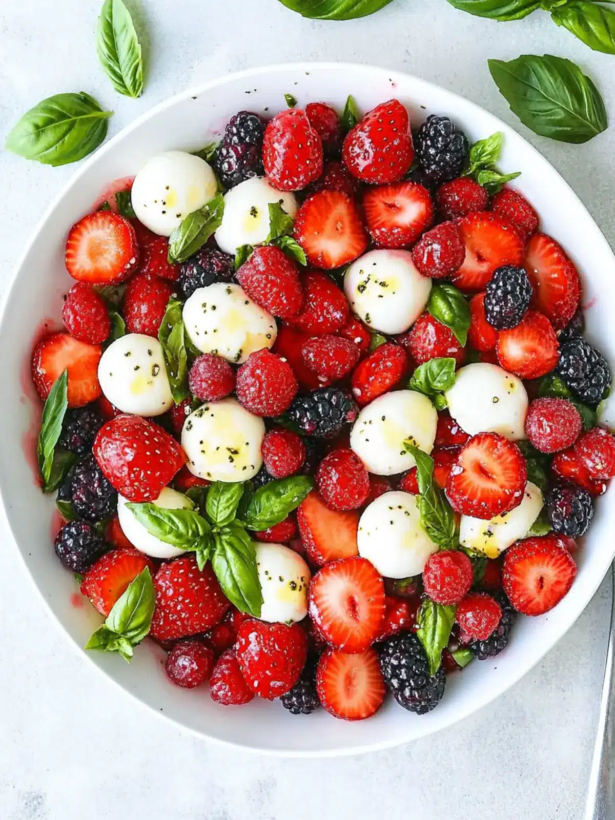 Delicious Berry Caprese Salad to Brighten Your Day 4 Berry Caprese Salad
