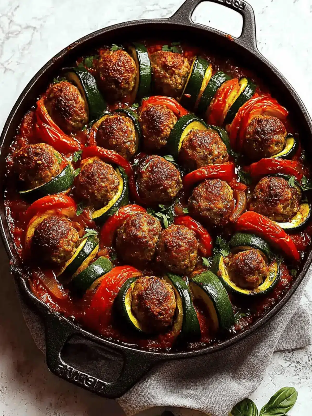Spice Up Dinner with Moroccan Spiral Meatball Zucchini Bake 2 Moroccan Spiral Meatball Zucchini Bake