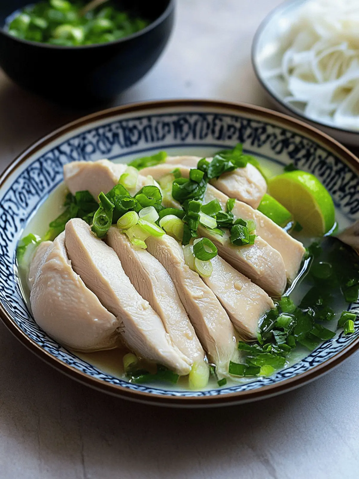 Moist Poached Chicken with Zesty Ginger Scallion Sauce 2 Poached Chicken with Ginger Scallion Sauce