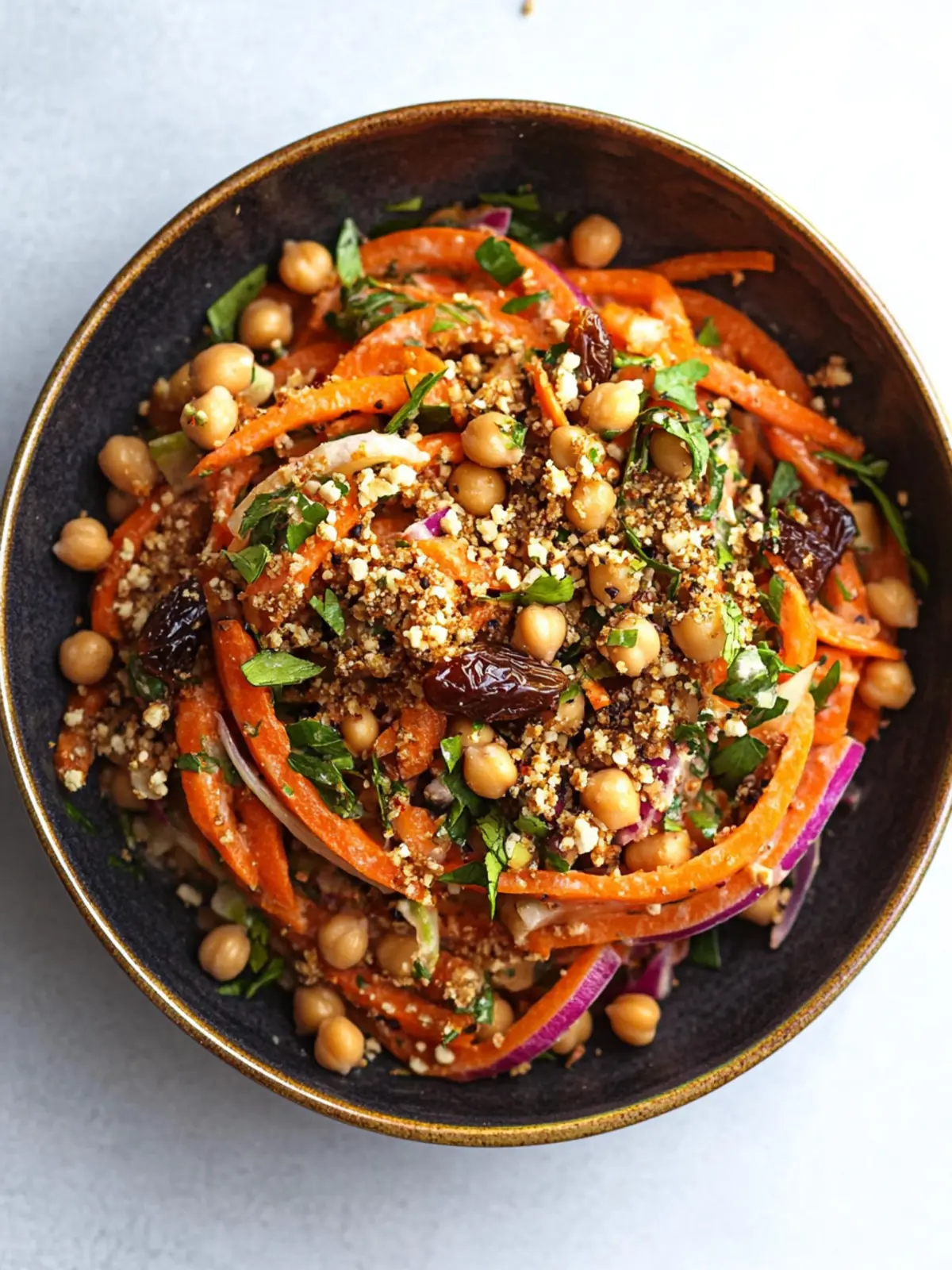 Zesty Carrot Salad with Aleppo Chickpeas & Date Vinaigrette 3 Carrot Salad with Aleppo Chickpeas & Date Vinaigrette