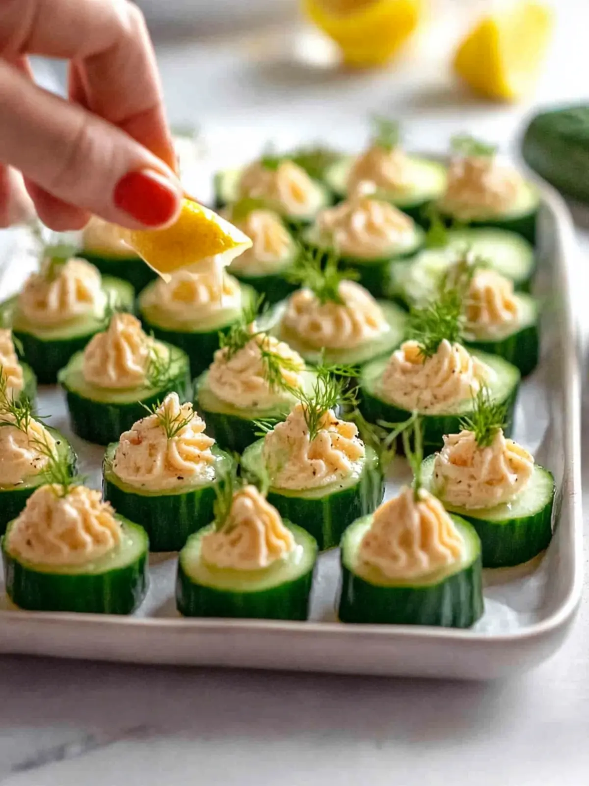 Cucumber Canap s with Smoked Salmon Mousse Bliss 3 Cucumber Canap s with Smoked Salmon Mousse