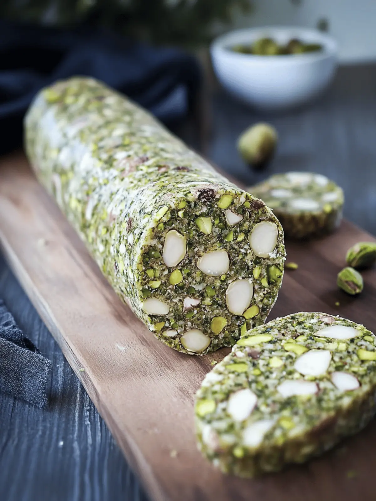 No-Bake Pistachio Salami: An Indulgent Treat You'll Love 3 No Bake Pistachio Salami