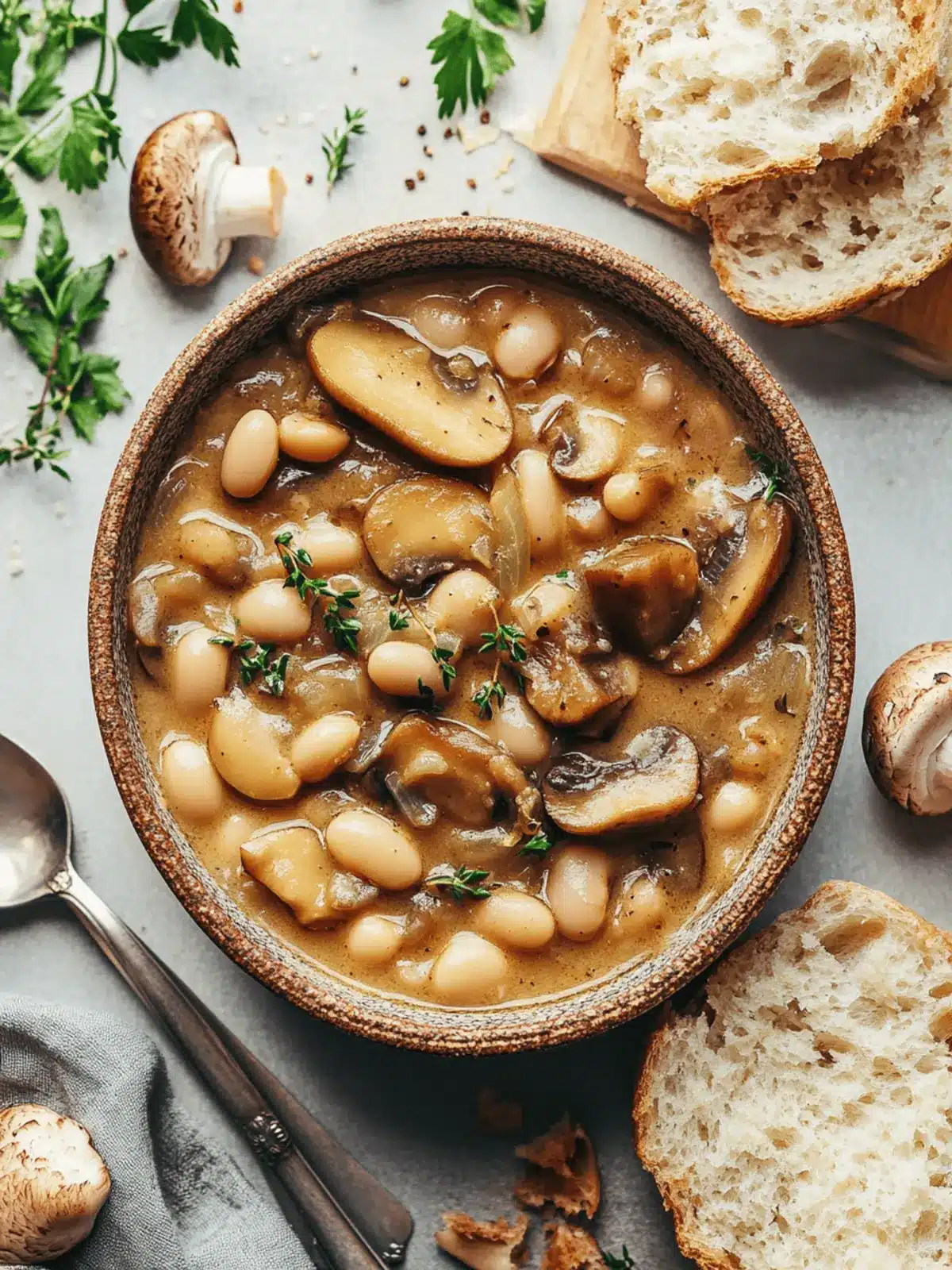 Comforting Cozy White Bean Mushroom Stew for Chilly Nights 3 Cozy White Bean Mushroom Stew