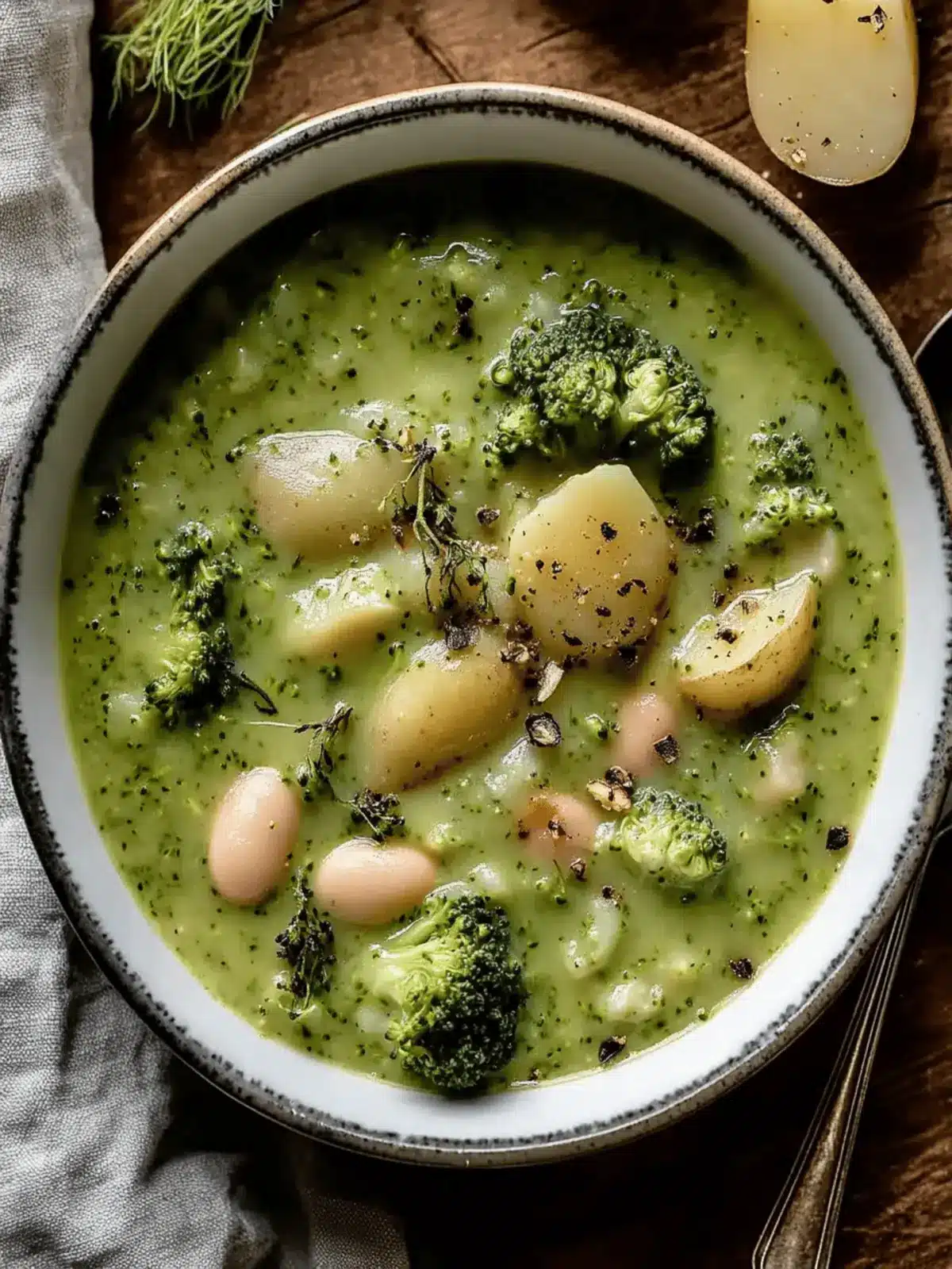 Creamy Broccoli Dill Pickle Soup with White Beans & Potatoes 2 Broccoli Dill Pickle Soup with White Beans & Potatoes