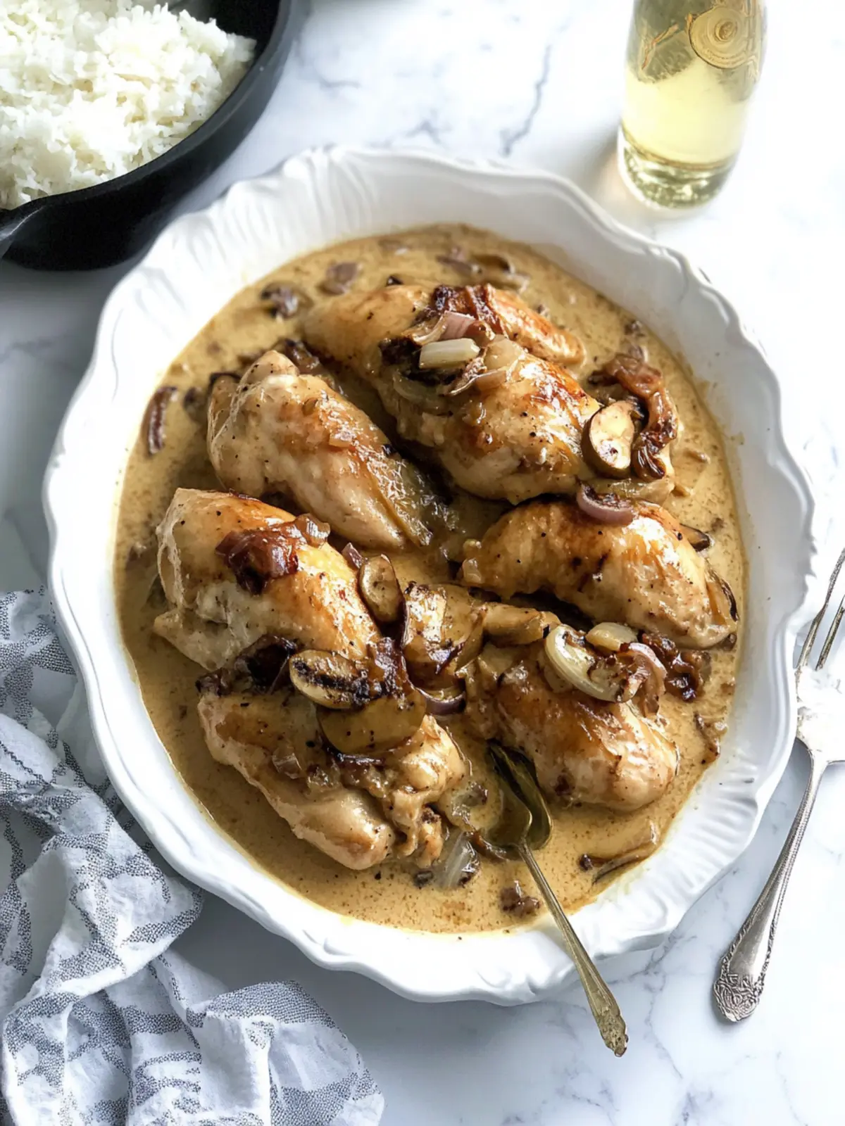 Chicken in Champagne Cream Sauce: A Luxurious Dinner Delight 4 Chicken in Champagne Cream Sauce