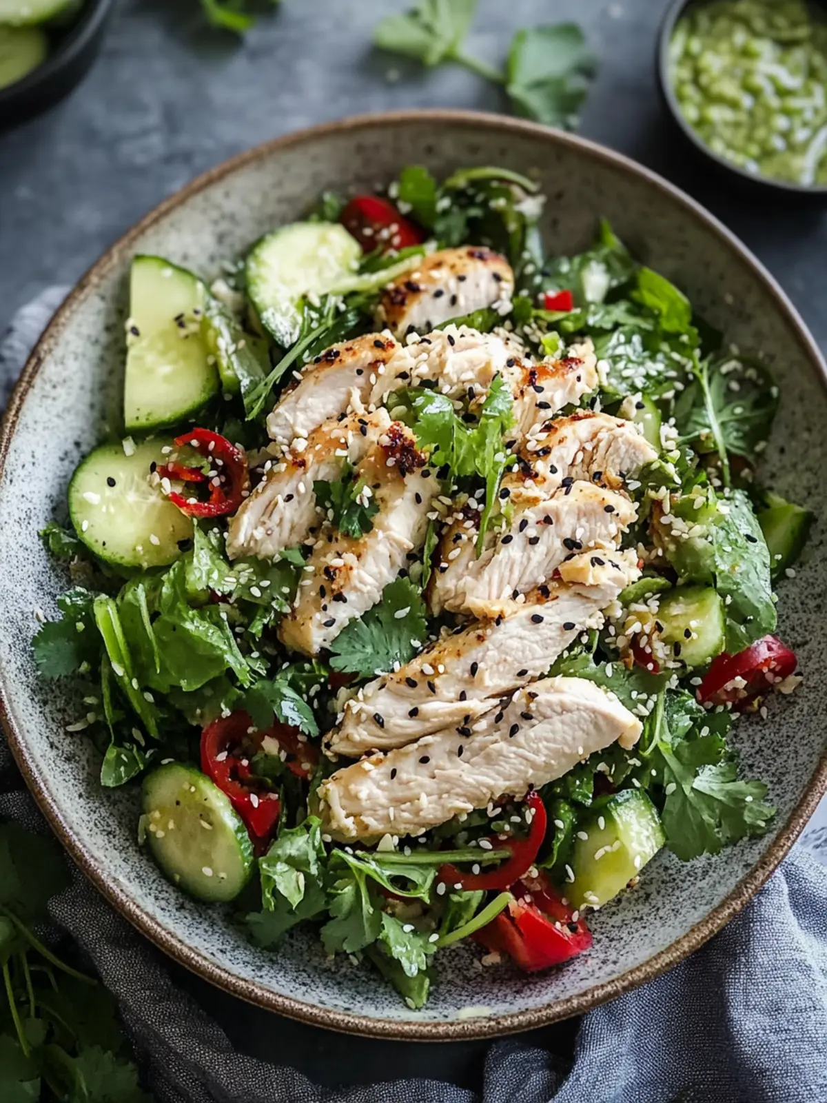 Poached Coconut Chicken Sesame Salad for a Fresh Flavor Boost 3 Poached Coconut Chicken Sesame Salad