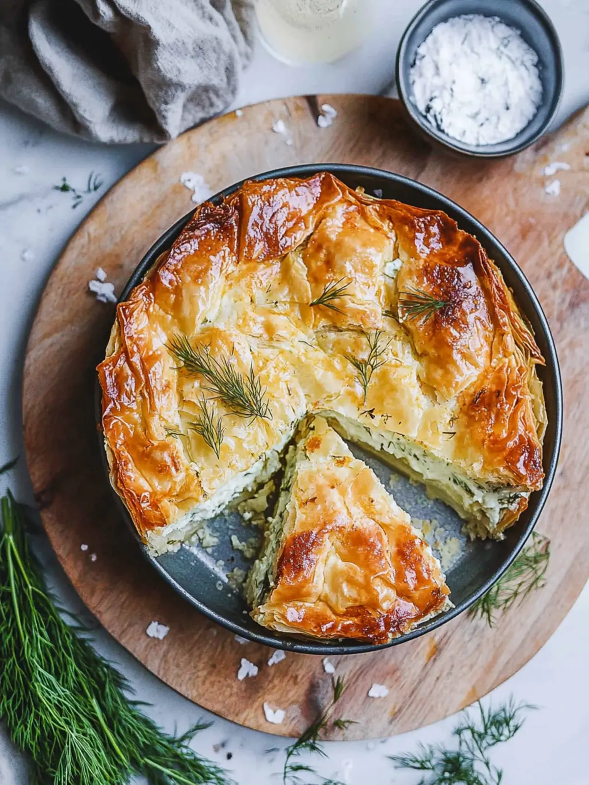 Savory Romanian Feta Pie with Dill & Easy Phyllo Options 2 Romanian Feta Pie with Dill & Handmade or Store Bought Phyllo