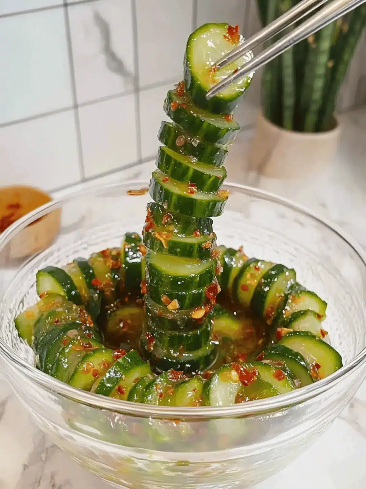 Spiral Cucumber Salad: Refreshing Crunch in Every Bite 4 Spiral Cucumber Salad