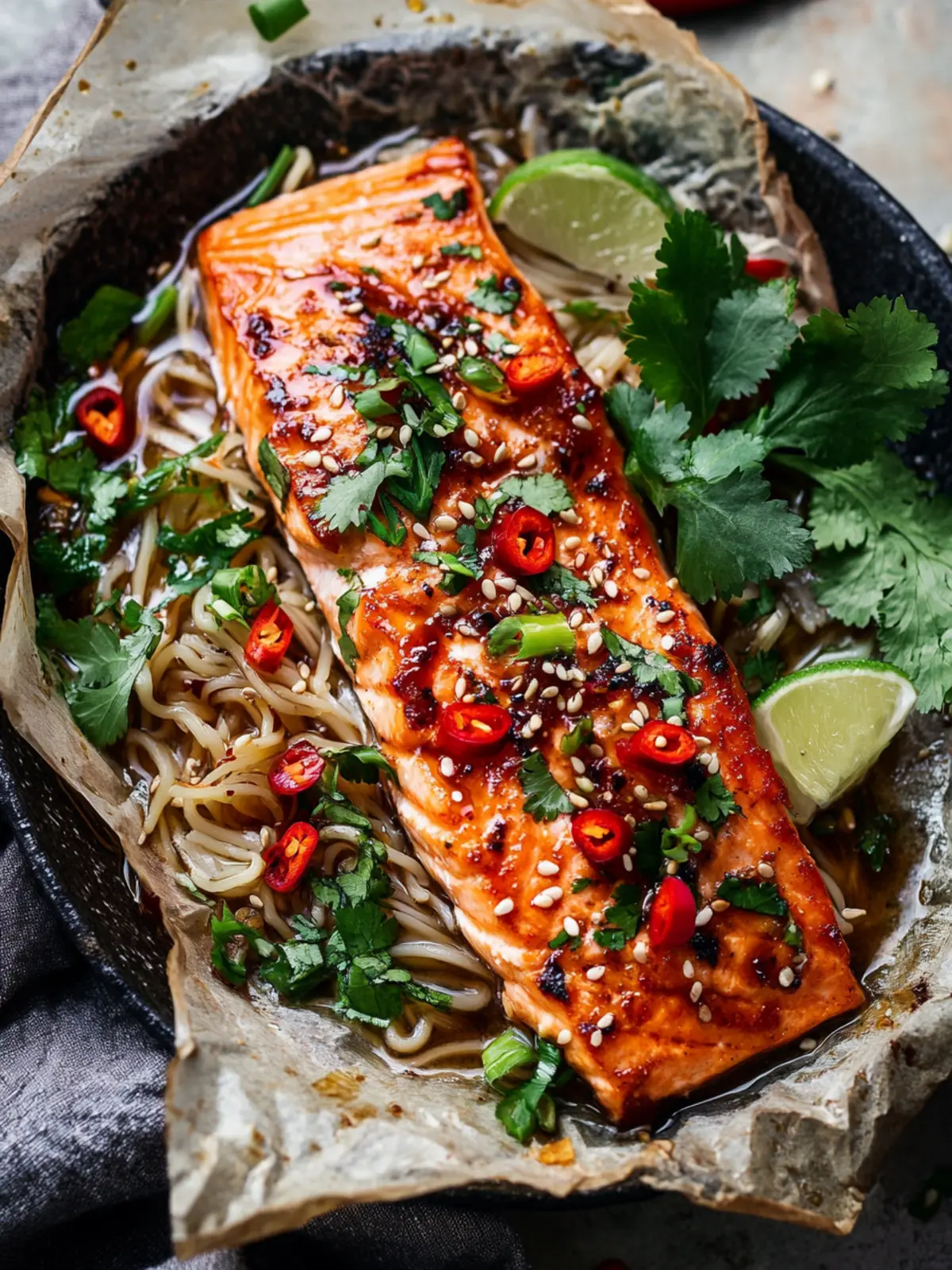 Sticky, Sweet, Spicy Asian Salmon & Rice Noodles You ll Love 2 Sticky, Sweet, Spicy Asian Salmon & Rice Noodles