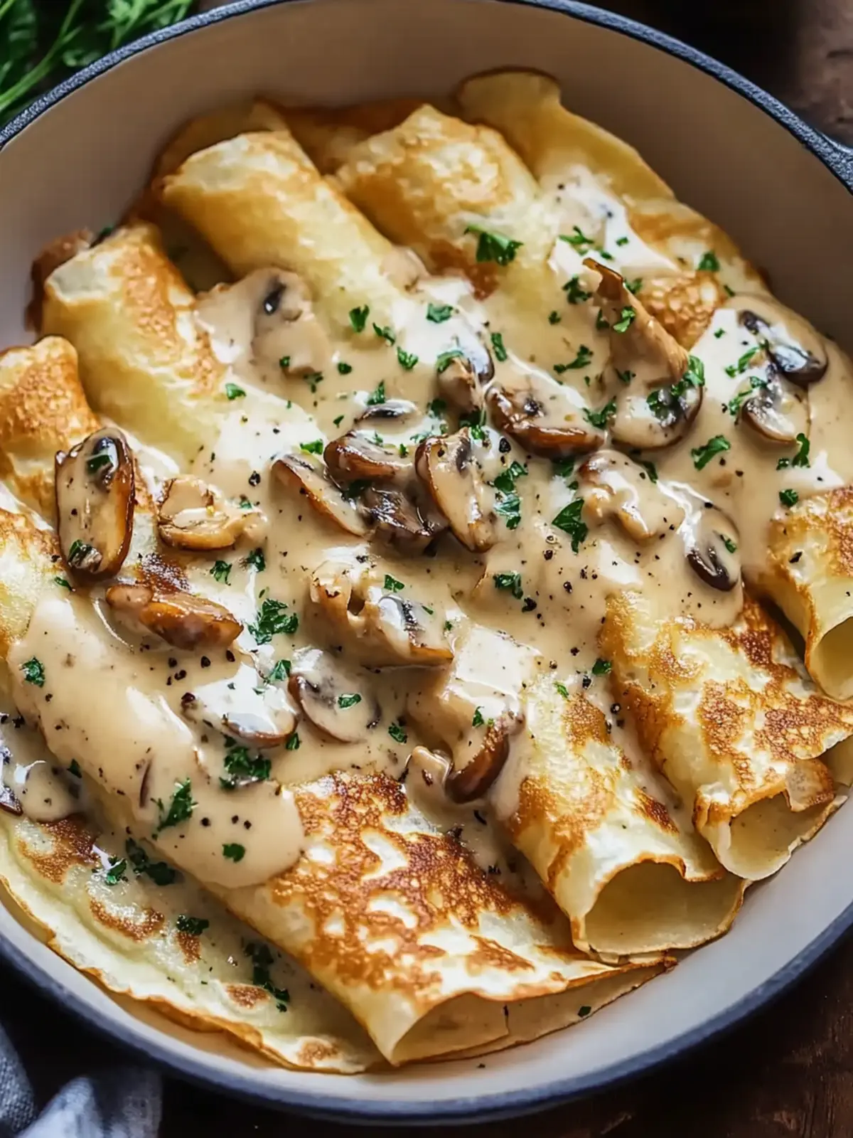 Mom's Creamy Chicken Mushroom Cr ªpes for Cozy Brunch Bliss 2 Mom s Creamy Chicken Mushroom Cr ªpes