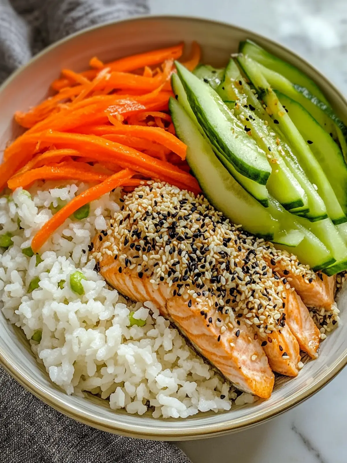 Savory Sesame Crusted Salmon Bowl Perfect for Quick Dinners 2 Sesame Crusted Salmon Bowl
