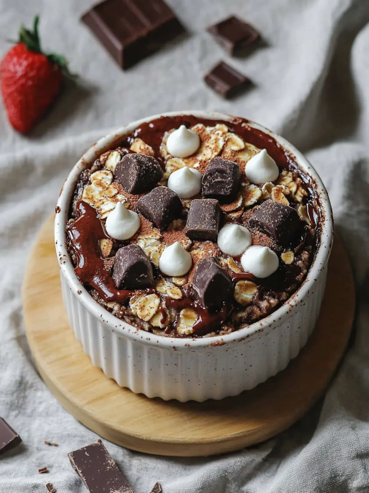 Decadent Cozy Hot Chocolate Baked Oats for Choco Lovers 2 Cozy Hot Chocolate Baked Oats
