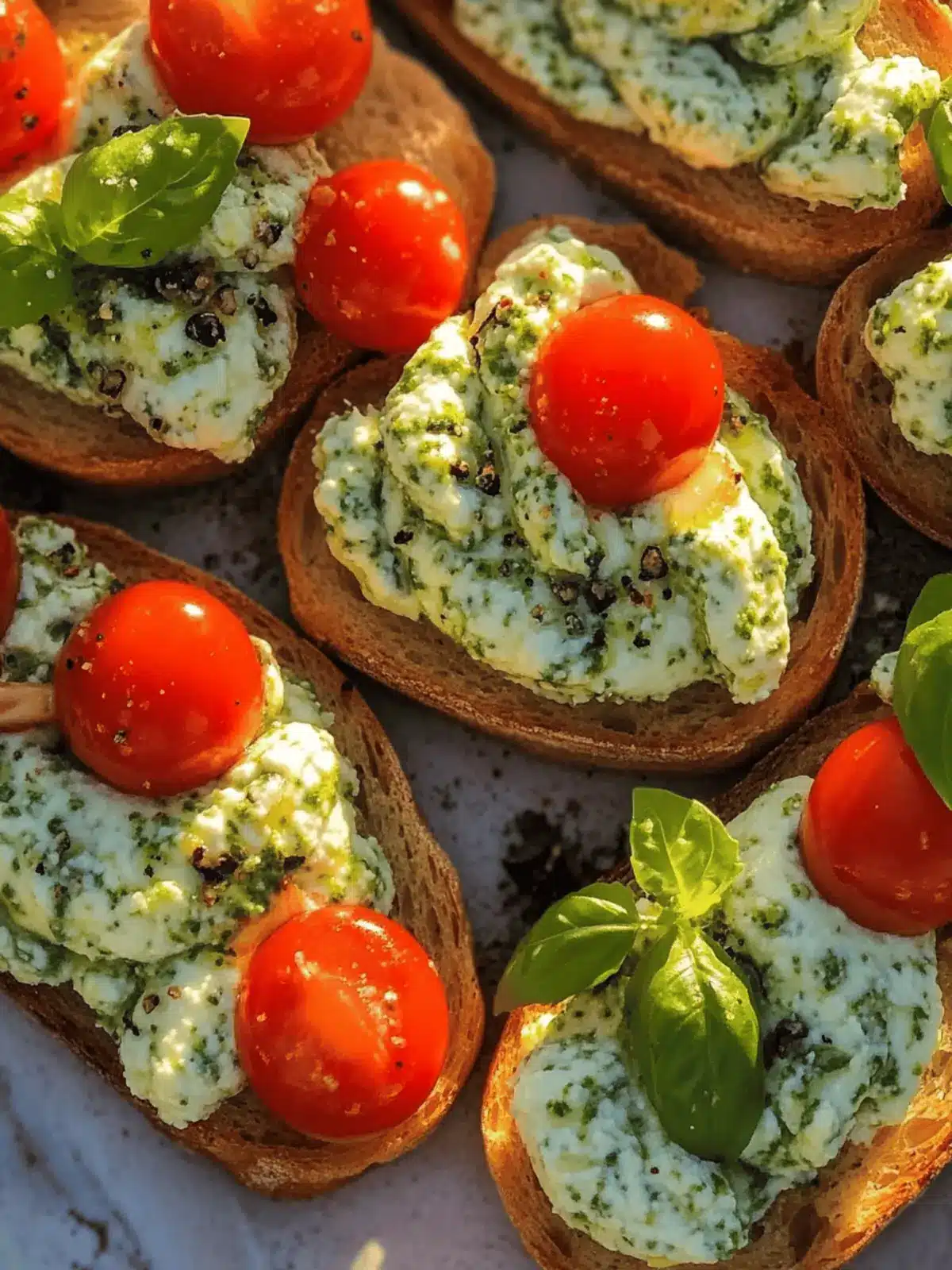 Whipped Pesto Ricotta Crostini for Irresistible Snacking 2 Whipped Pesto Ricotta Crostini