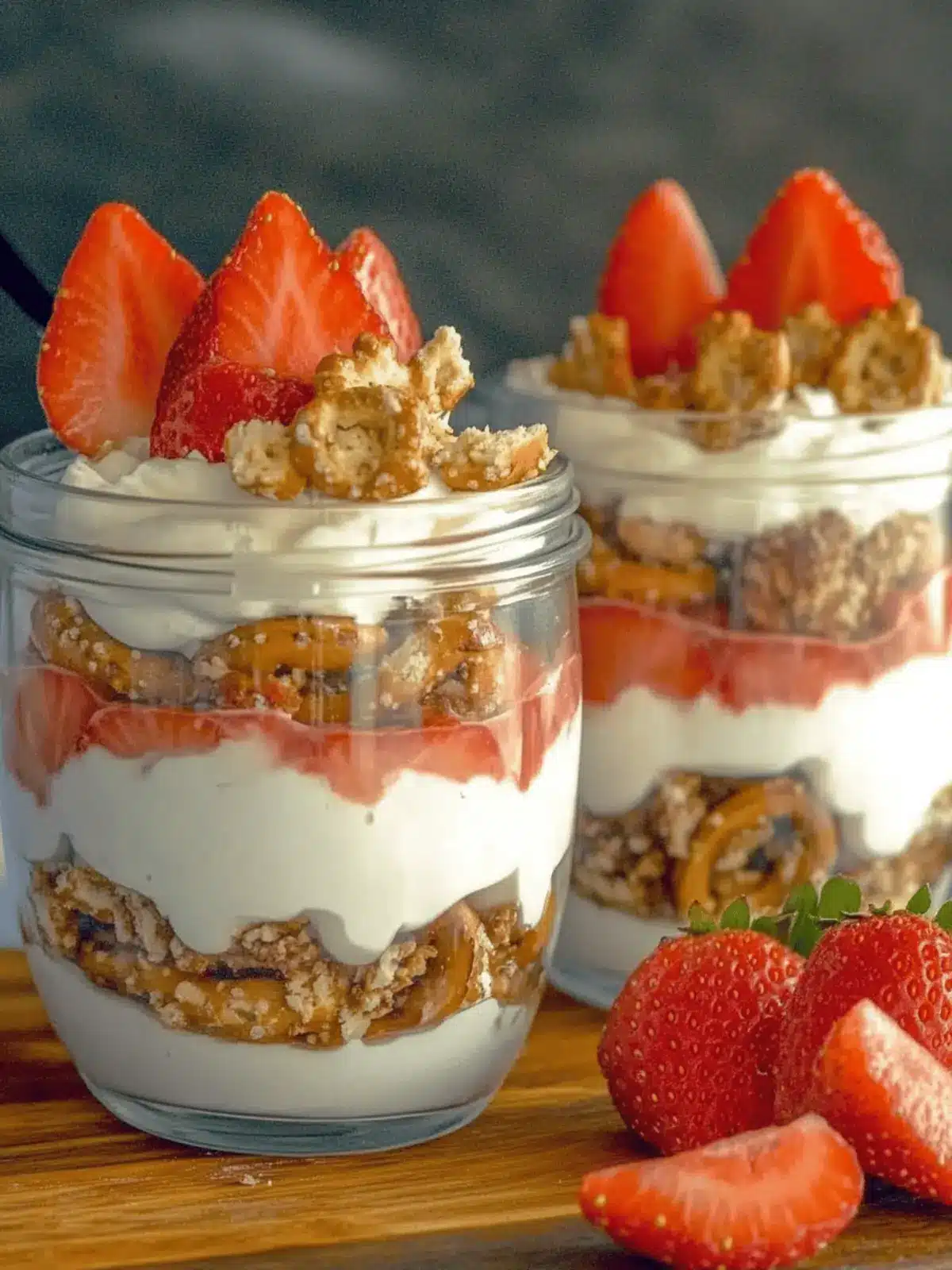Strawberry Pretzel Salad Parfaits: Your New Favorite Summer Treat 2 Strawberry Pretzel Salad Parfaits