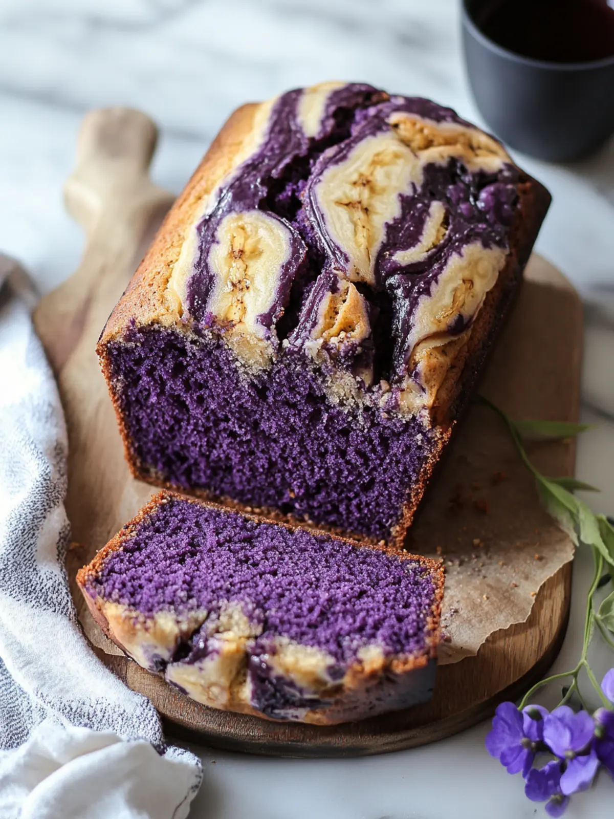 Marbled Ube Banana Bread: Colorful, Delicious, and Vegan! 3 Marbled Ube Banana Bread