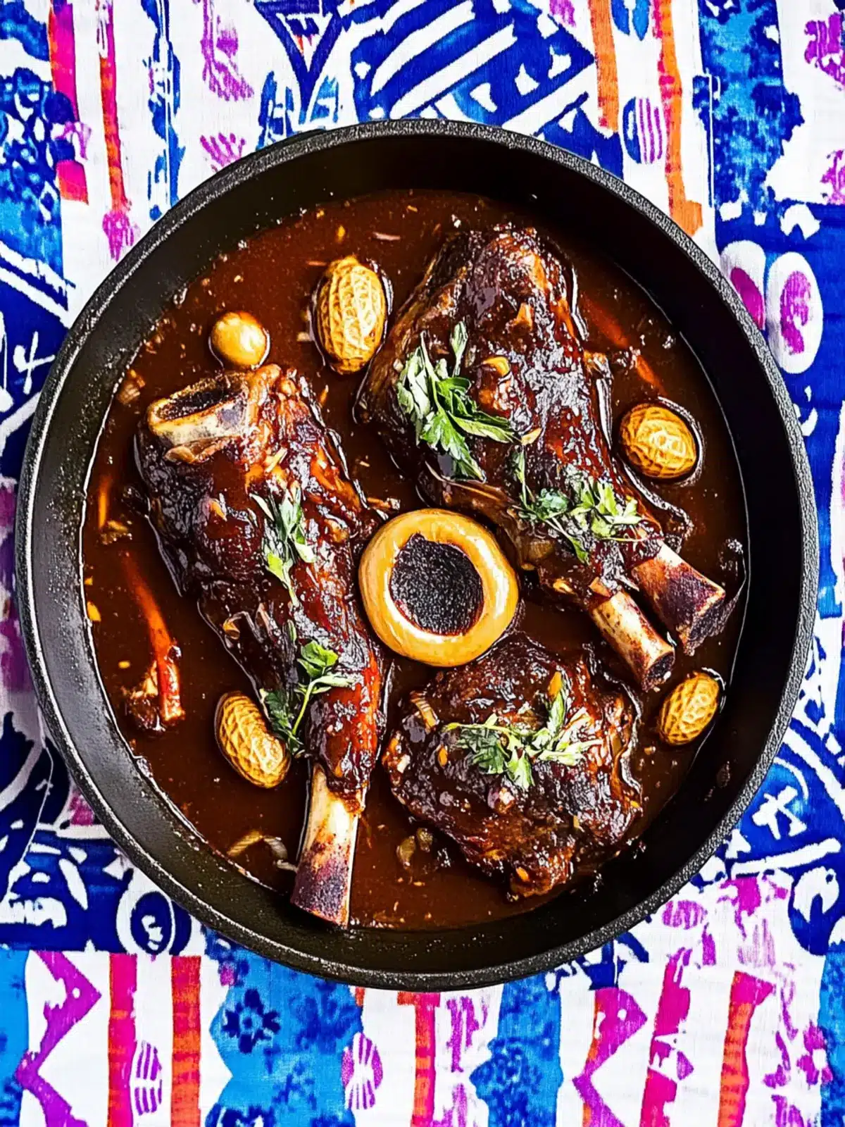 Savory Glazed Beef Shanks with Coffee and Peanuts Delight 3 Glazed Beef Shanks with Coffee and Peanuts
