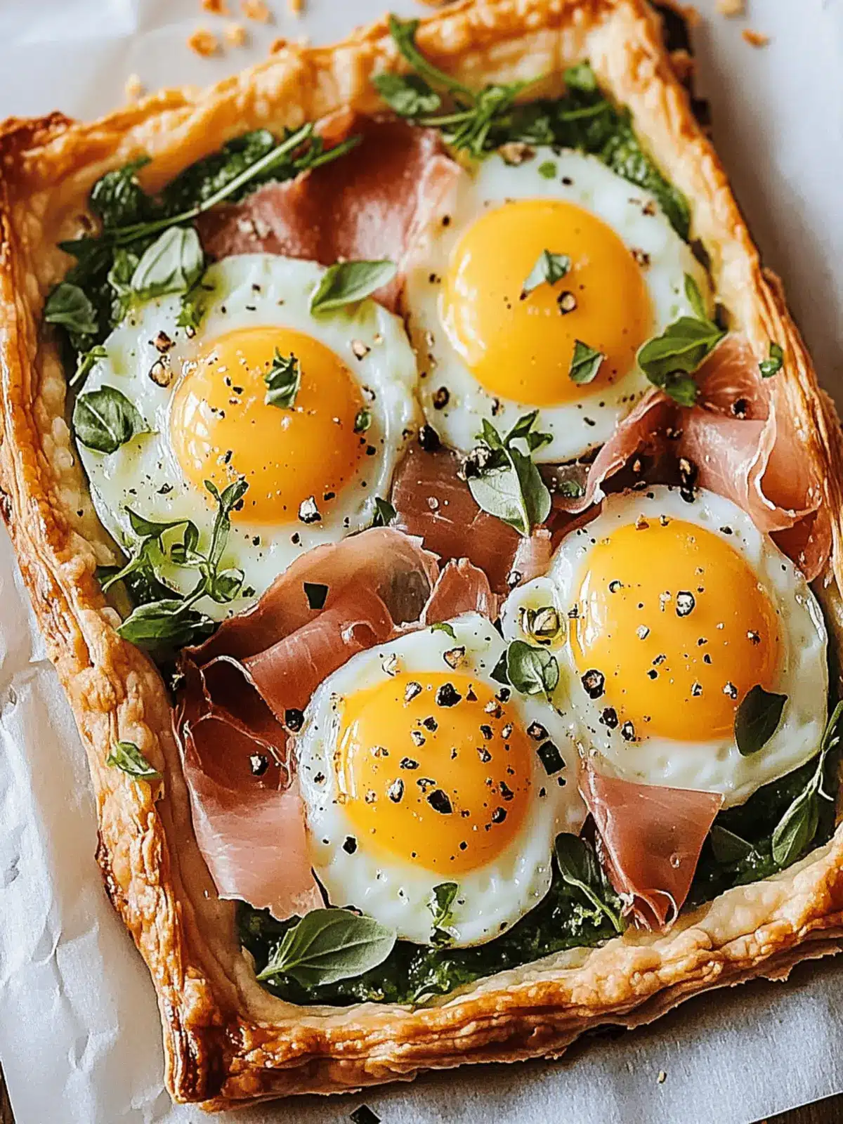 Baked Prosciutto and Egg Breakfast Tart for a Cozy Brunch 2 Baked Prosciutto and Egg Breakfast Tart