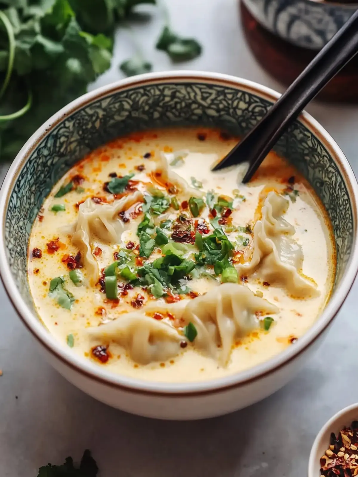 Cozy Up with Creamy Potsticker Soup for Ultimate Comfort 2 Creamy Potsticker Soup