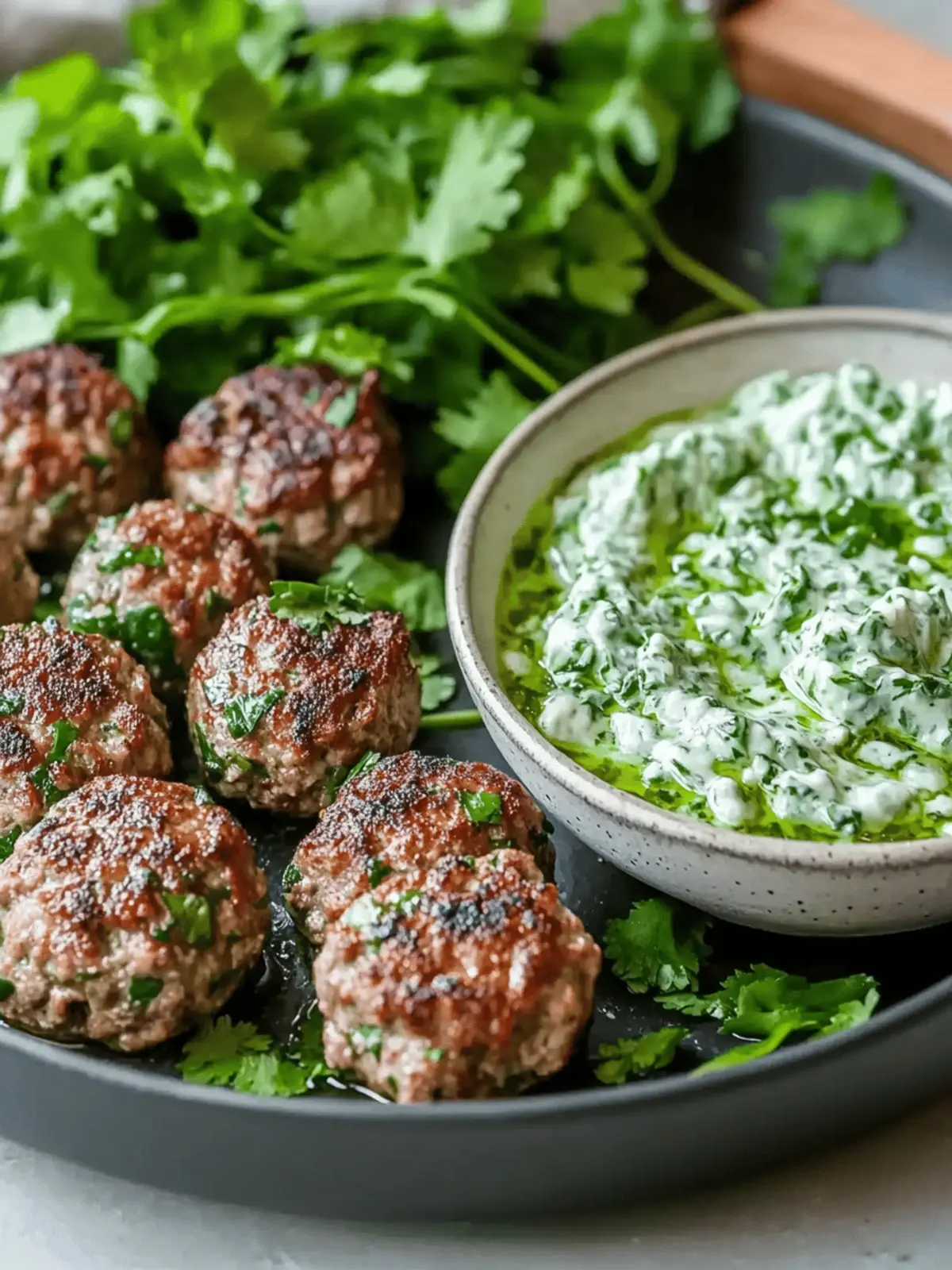 Irresistible Spicy Lamb Meatballs With Green Goddess Dip 2 Spicy Lamb Meatballs With Green Goddess Dip