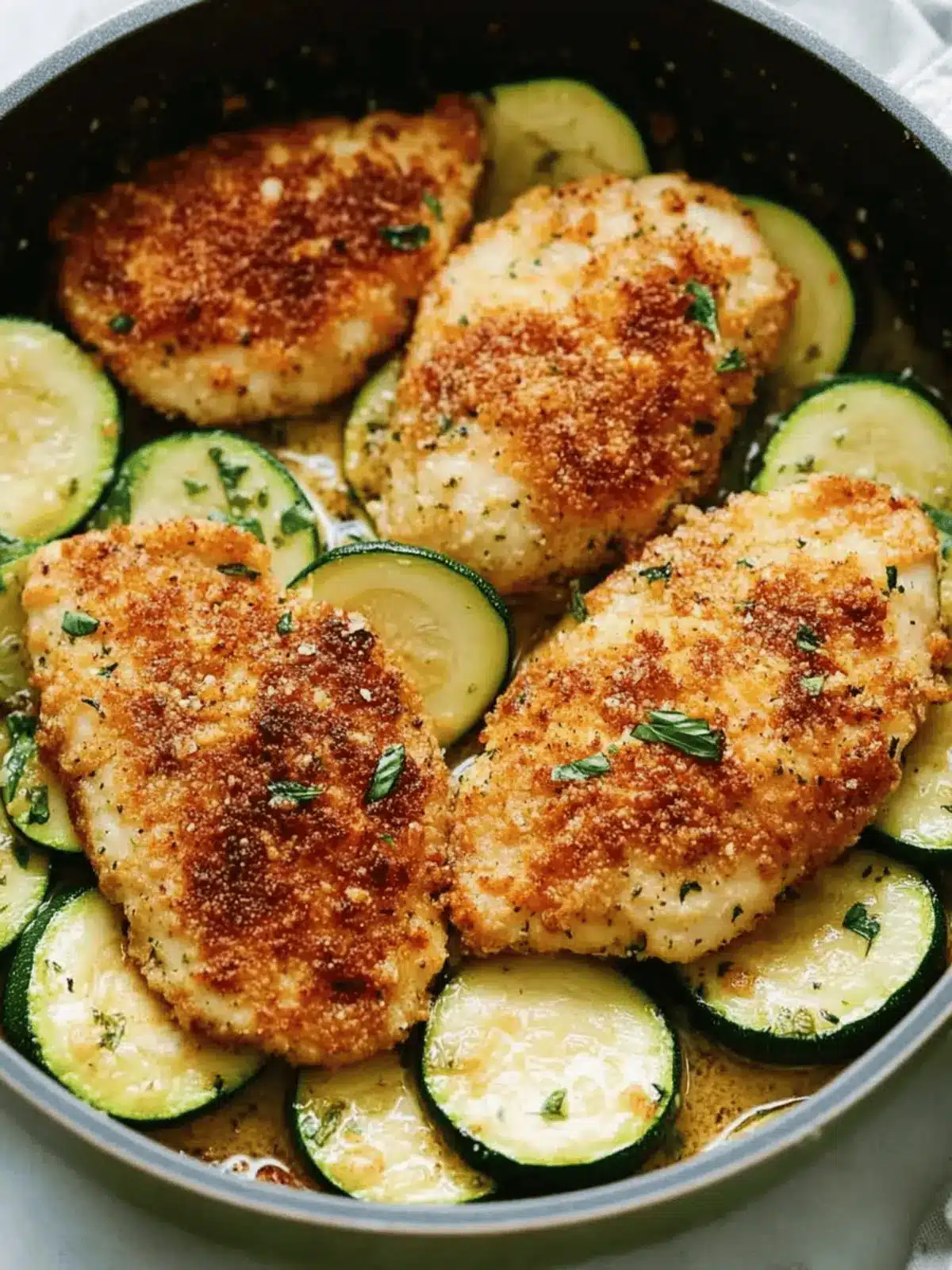 Crispy Parmesan Garlic Chicken With Zucchini That You'll Love 3 Crispy Parmesan Garlic Chicken With Zucchini