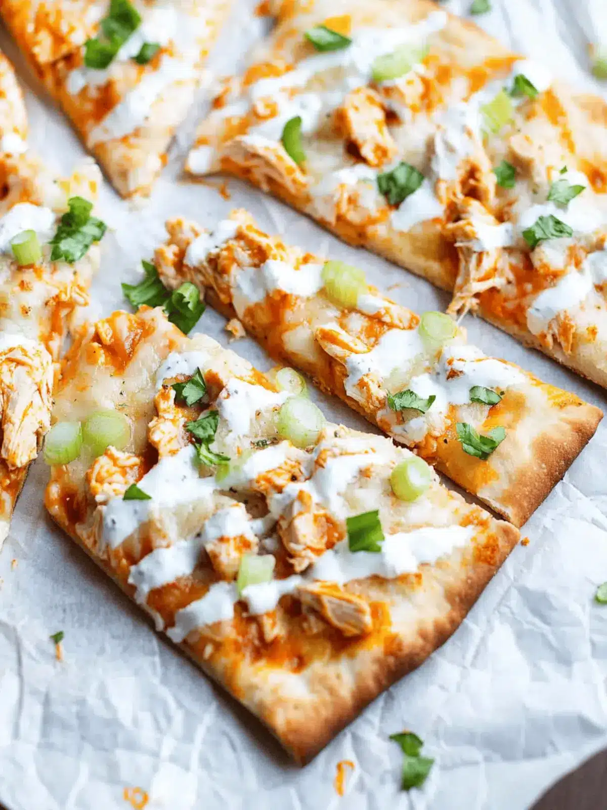 Buffalo Chicken Flatbread: Easy, Spicy Delight in 30 Minutes 3 Buffalo Chicken Flatbread