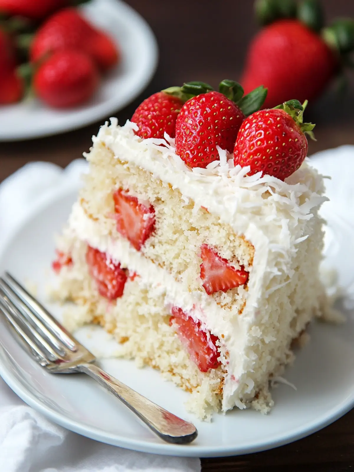 Irresistible Coconut Strawberry Cake Bliss You'll Love 3 Coconut Strawberry Cake