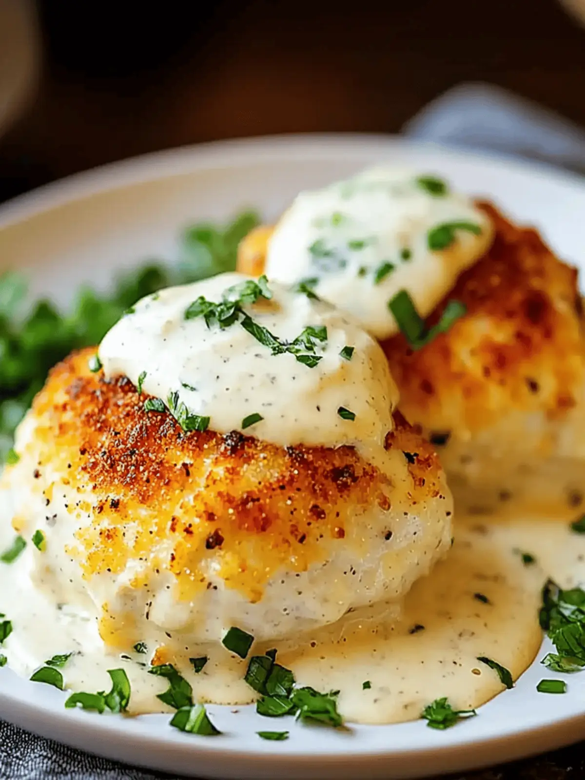 Delicious Chicken Pillows with Creamy Parmesan Sauce Recipe 2 Chicken Pillows with Creamy Parmesan Sauce