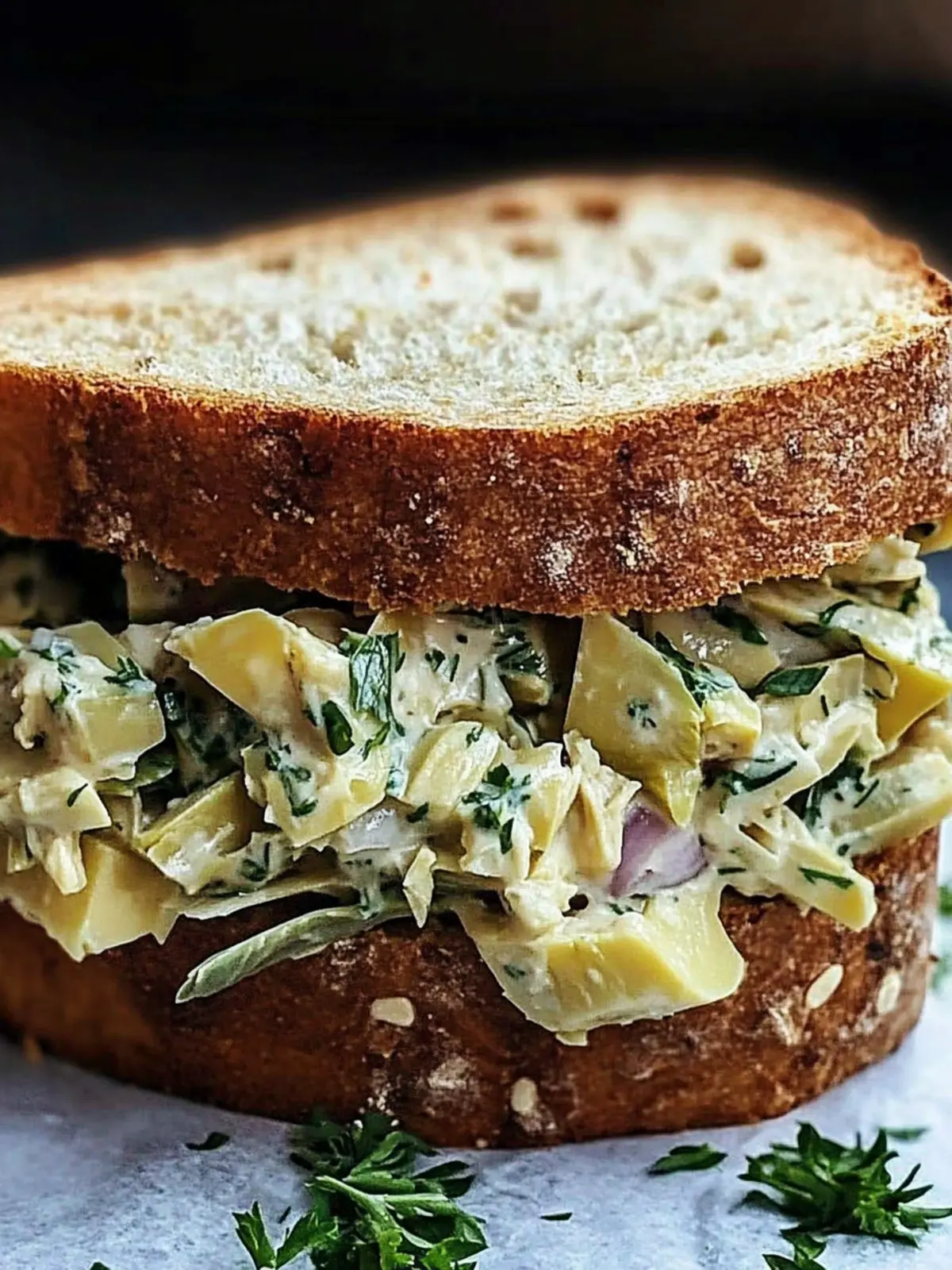 Delicious Artichoke Sandwich with Herbs for Flavor Lovers 2 Artichoke Sandwich with Herbs