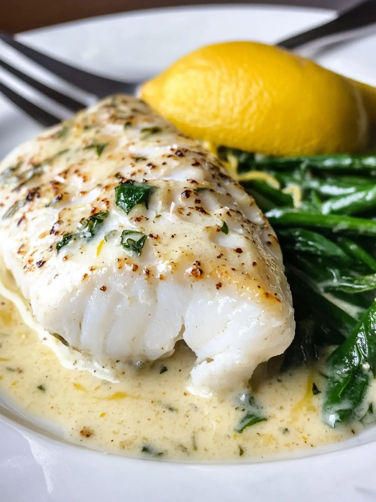Foil Baked Chilean Sea Bass with Zesty Lemon Parmesan Sauce 4 Foil Baked Chilean Sea Bass with Lemon Parmesan Cream Sauce