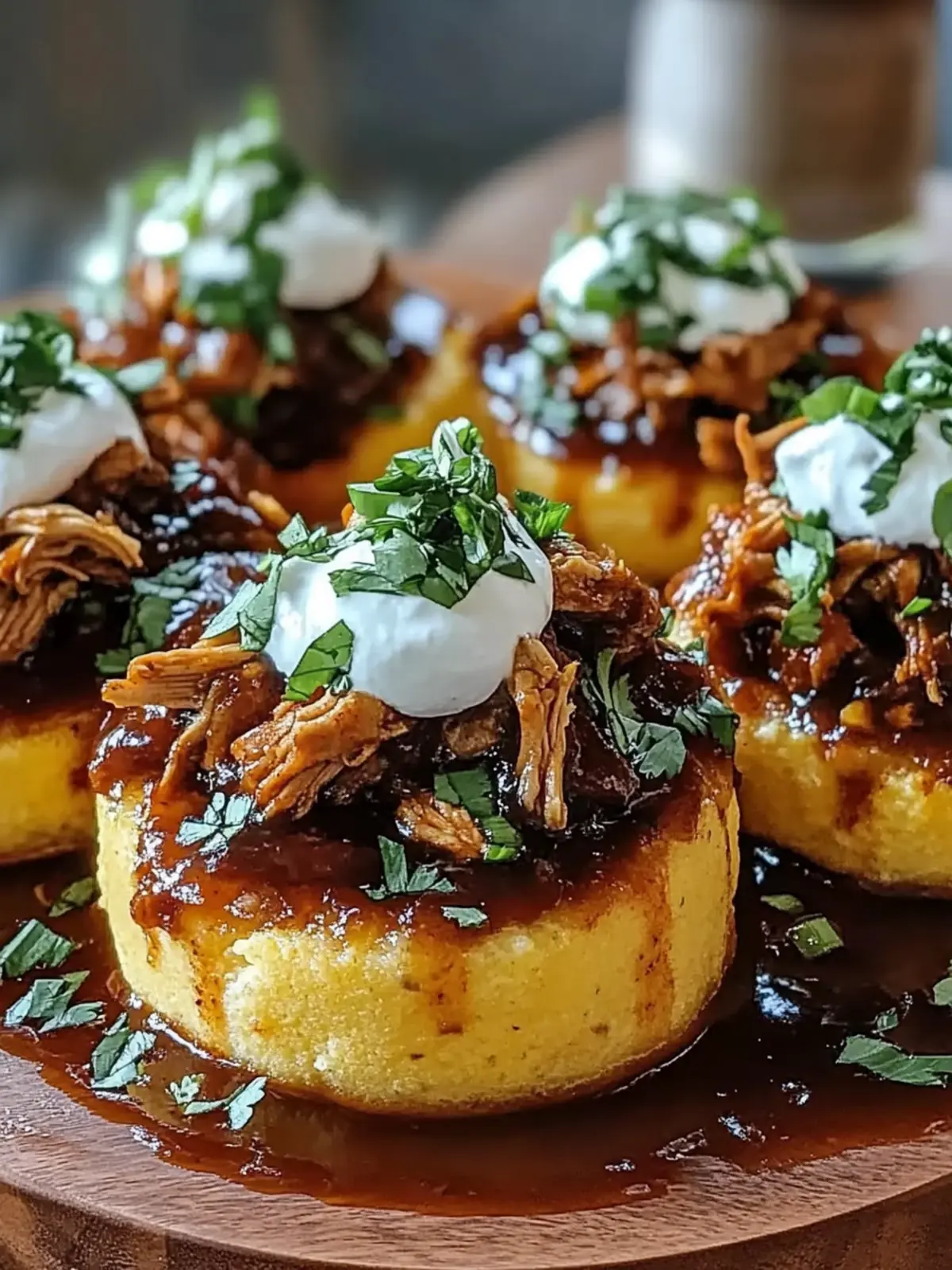 BBQ Pulled Chicken Polenta Cakes for a Flavor Explosion 3 BBQ Pulled Chicken Polenta Cakes