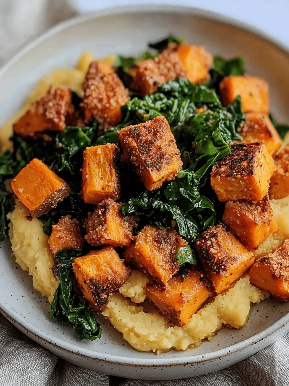 Cozy Maple Miso Whipped Sweet Potatoes with Crispy Tofu Bliss 3 Maple Miso Whipped Sweet Potatoes with Cornmeal Crusted Tofu
