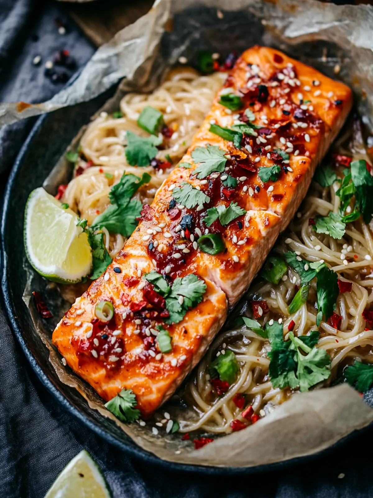 Sticky, Sweet, Spicy Asian Salmon & Rice Noodles You ll Love 4 Sticky, Sweet, Spicy Asian Salmon & Rice Noodles