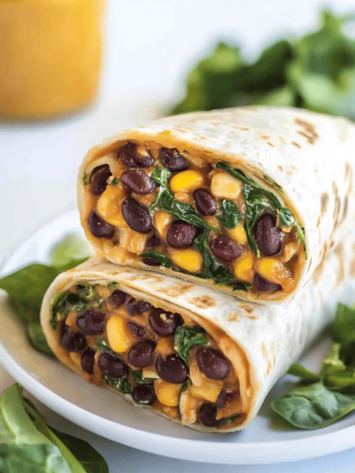 15 Minute Black Bean and Spinach Burritos for Busy Nights 2 15 Minute Black Bean and Spinach Burritos