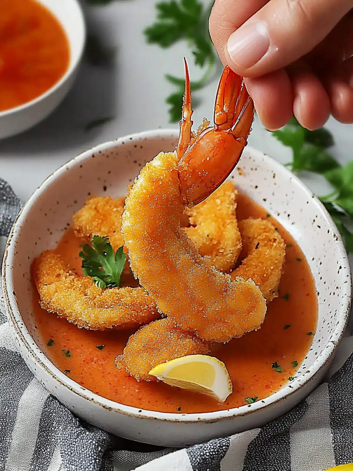 Crispy King Prawn Butterfly with Zesty Dipping Sauce 3 King Prawn Butterfly