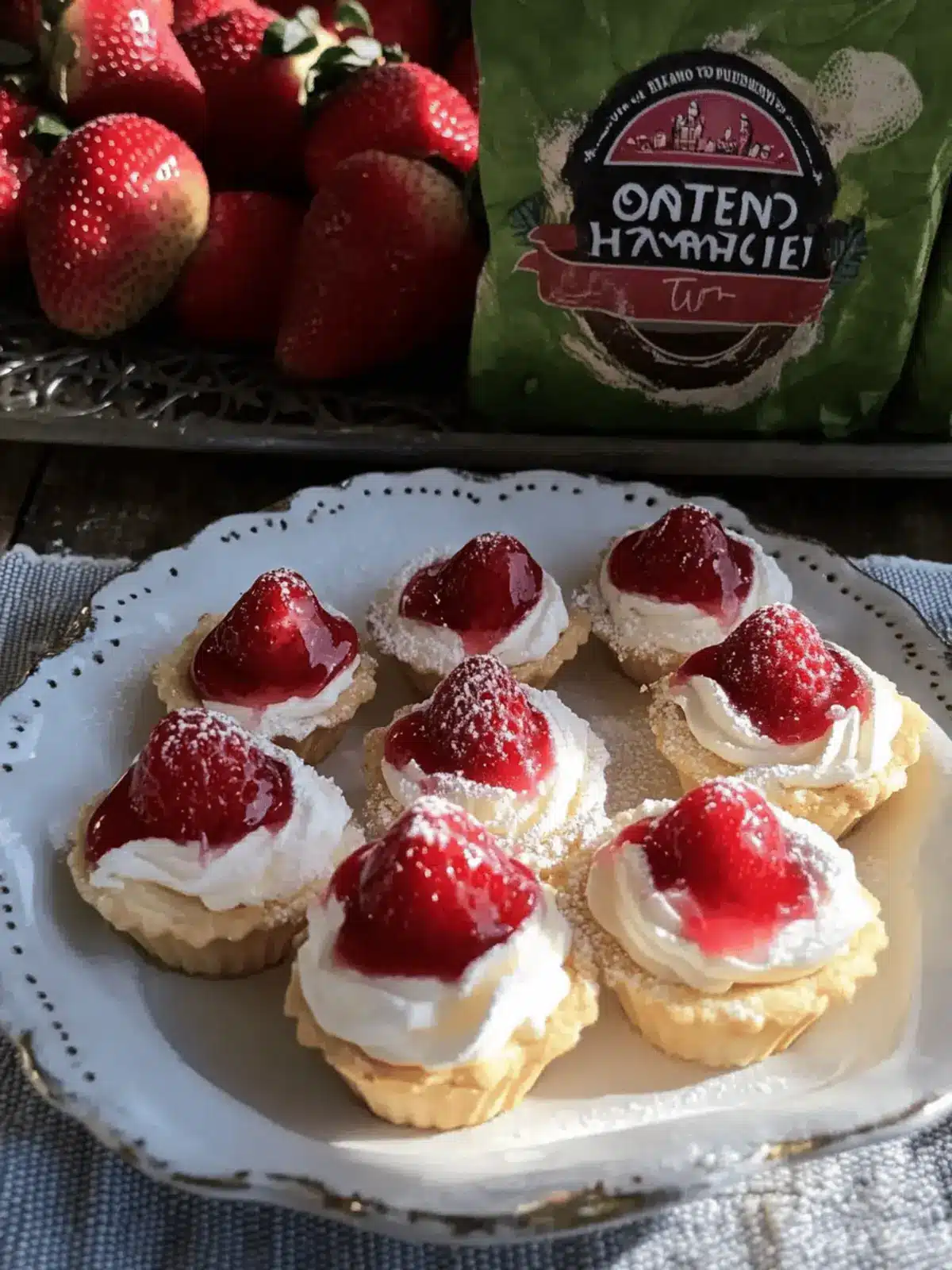 Irresistible Mini Strawberry Cheesecake Tarts in Puff Pastry 2 Mini Strawberry Cheesecake Tarts