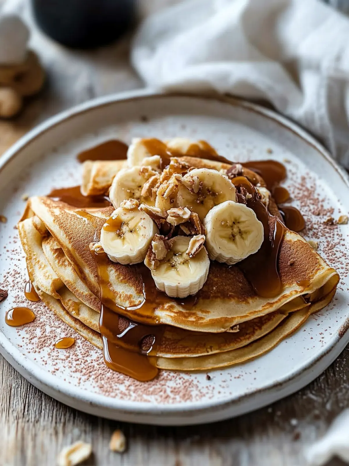 Indulge in Biscoff Cookie Butter Banana Crepes With Caramel Drizzle 2 Biscoff Cookie Butter Banana Crepes With Caramel Drizzle