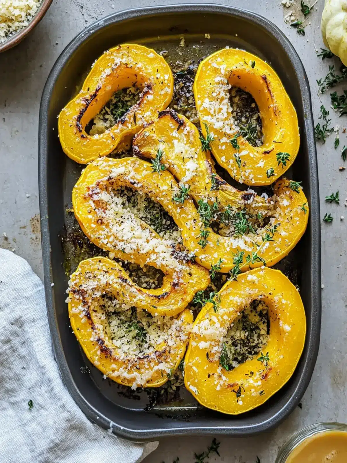 Savory Parmesan Roasted Delicata Squash You'll Crave! 2 Parmesan Roasted Delicata Squash