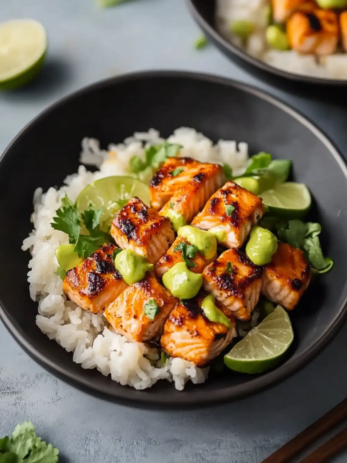 Irresistible Bang Bang Salmon with Fresh Cucumber Avocado Salad 4 Bang Bang Salmon